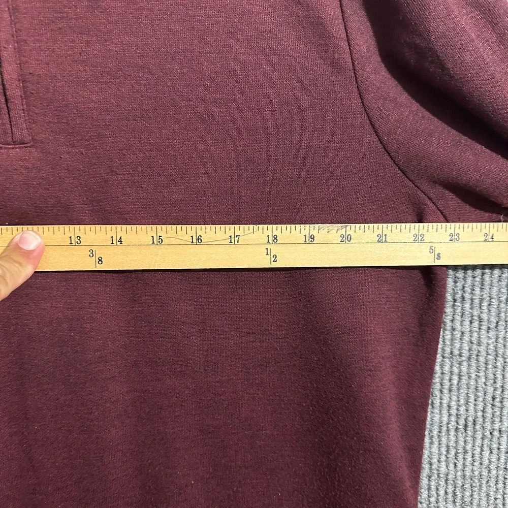 Banana Republic Mens‎ Sweater XL Maroon 1/4 Zip Pullover Knitted Long Sleeve